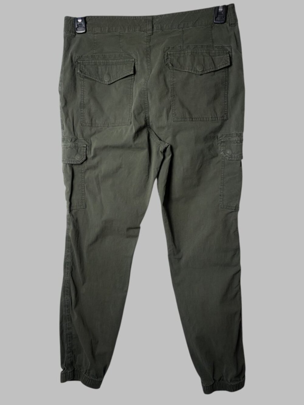 Hayes Women’s Cargo Jogger Pants Utility Tapered Leg Olive/Green Medium - Picture 3 of 10